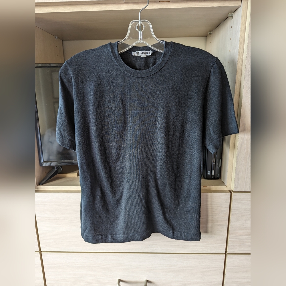Vintage Jil Sander black linen s/s Tee